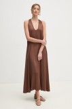 Fracomina rochie culoarea maro, maxi, oversize, FS25SD3005W64101