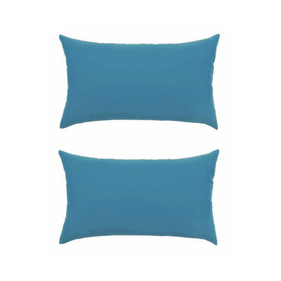 Set 2 Perne decorative dreptunghiulare Mania Relax, din bumbac, 50x70 cm, culoare albastru foto