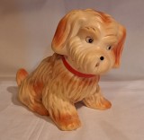 CATEL zgarda rosie - figurina din cauciuc - Jucarie rara Aradeanca anii 1970