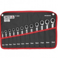 Set chei combinate cu clichet in husa textila, 8-19 mm, 12 piese