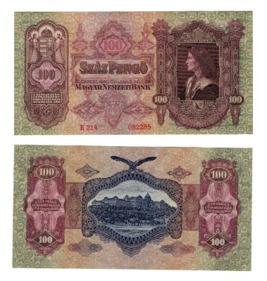 Ungaria 1930 - 100 pengo UNC foto