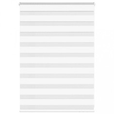 vidaXL Jaluzea tip zebra alb lățime țesătură 110,9 cm poliester 4014732