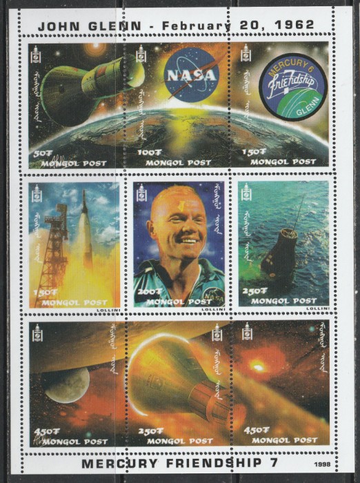 Mongolia 1998 - #727 John Glenn S/S 1v MNH