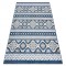 Covor Structural BOTANIC 65252 Boho, tesut plat pe balcon, terasa - albastru inchis, 157x220 cm