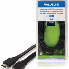 Cablu HDMI tata - HDMI tata plat 2m 4K High Speed cu Ethernet Valueline