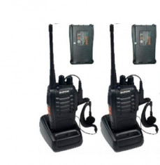 Set 2 buc Baofeng BF-888S UHF 400-470MHz 16CH PROGRAMABILE cu 4 acumulatori 1500 mAh foto