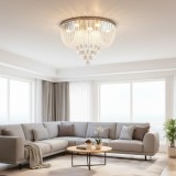 Candelabru LED Cristal MAGE Eleganza 26W, 50 cm, crom lucios