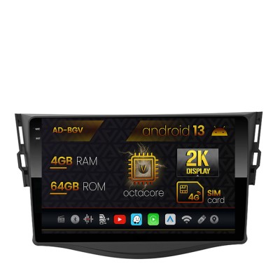 Navigatie Toyota RAV4 (2006-2013), Android 13, V-Octacore 4GB RAM + 64GB ROM, 9.5 Inch - AD-BGV9004+AD-BGRKIT096 foto