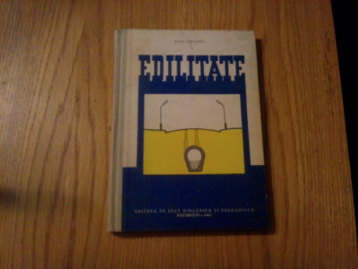 EDILITATE - Manual de Arhitectura (anul III) - Ilina Steliana -1961, 158 p. foto