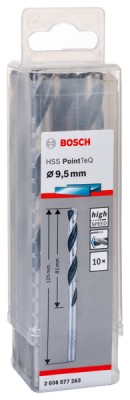 Bosch Set 10 burghie metal HSS PointTeQ, 9.5x81x125mm ProAdvanced PowerfulTools foto