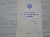 CONSTITUTIA REPUBLICII SOCIALISTE ROMANIA - 1975 , 47 p., Rao