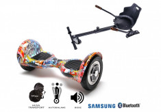 PACHET PROMO Smart Balance? Premium Brand: Hoverboard Off Road Hip-Hop Orange + Hoverseat, roti 10 inch Pneumatice, Bluetooth, baterie Samsung, Box foto