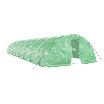 Sera cu cadru din otel, verde, 80 m&amp;sup2;, 16x5x2,3 m foto