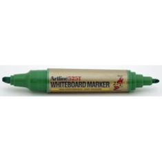 Marker pentru tabla de scris ARTLINE 525T, doua capete - varf rotund 2. 0mm/tesit 5. 0mm - verde