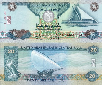 EMIRATELE ARABE UNITE 20 dirhams 2016 UNC!!! foto