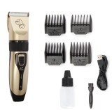 Masina Profesionala de Tuns Animale, Fara Fir, 1200mAh, Reincarcabila USB, Silentioasa, Lame Ajustabile, Lame Ceramice