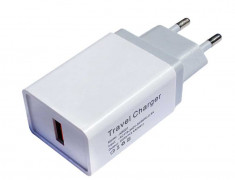 Alimentator incarcator pentru telefon sau tableta, priza USB 5V 2.4 A foto