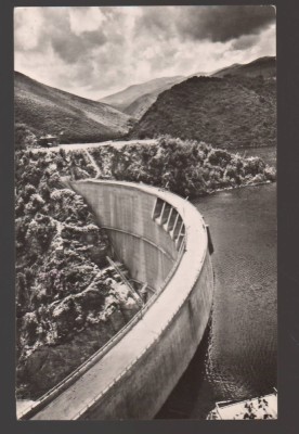 CPIB 23642 CARTE POSTALA - SADU. BARAJUL NOGOVANU SI LACUL DE ACUMULARE AL UZINEI HIDROELECTRICE, RPR, CIRCULATA, 1966, STAMPILE, TIMBRU foto