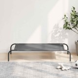 VidaXL Pat &icirc;nălțat pentru c&acirc;ini gri 110x65x20 cm Textilenă și oțel