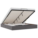 Cumpara ieftin Cadru pat otoman fara saltea gri 200x200 cm piele artificiala