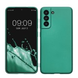 Husa Kwmobile pentru Samsung Galaxy S21 FE, Verde, Silicon, KWM000013FE013C, Carcasa