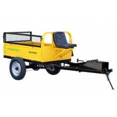 ProGARDEN Alpine RM500T Remorca cu tractiune 500kg cu obloane, 1 osie, prindere bolt pentru motocultor
