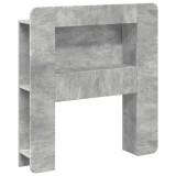 vidaXL Tablă de pat cu sertar cu depozitare Gri Beton Lemn prelucrat 8001249