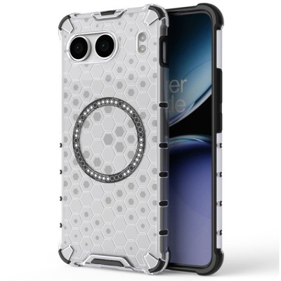 Husa transparenta OnePlus Nord 4 Techsuit HoneyComb Shield MagSafe, alb foto