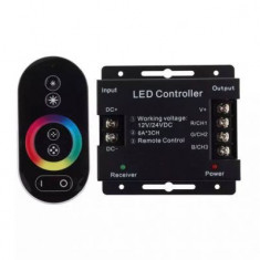 Controler led RGB cu telecomanda Touch RF 12-24V 6A pe Canal