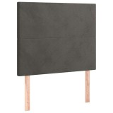 Cumpara ieftin Tablie de pat gri inchis 80x5x118/128 cm catifea