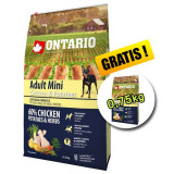 Cumpara ieftin ONTARIO Adult Mini - chicken and potatoes 6,5kg + 0,75kg