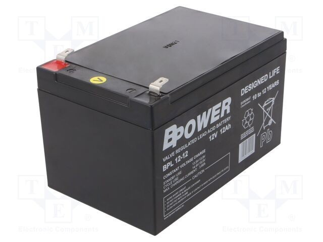 Acumul: plumb-acid 12V 12Ah AGM nu necesită &icirc;ntreţinere 4kg