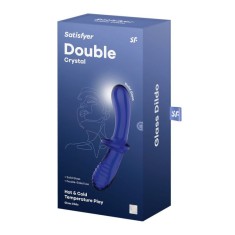 Dildo dublu din sticla borosilicata solida Satisfyer Double Double Crystal