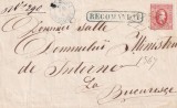 ROMANIA - PLIC RECOMANDAT DOROHOI STAMPILA CLASICA MOLDOVA LA BUCURESTI FRANCAT CU 2 UNICATE CUZA 20 PARALE - ATENTIE VERSO REPARAT