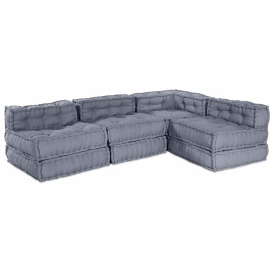 vidaXL Canapea modulară Manual 4 pcs Gri 70 x 70 x 56 cm țesătură 3315093 foto
