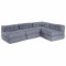 vidaXL Canapea modulară Manual 4 pcs Gri 70 x 70 x 56 cm țesătură 3315093