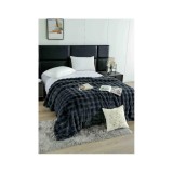 Cumpara ieftin Patura Cocolino cu Blanita Artificiala de Iepure pentru Pat Dublu, Gri Inchis - JOJ619