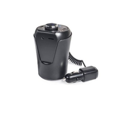 Car Kit Multifunctional BX7, FM / Bluetooth transmitter , 2 porturi USB, Slot TF CARD, AUX, Display, Negru foto