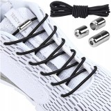 Cumpara ieftin Sireturi fara legare flexibile cu clipsuri metalice, reglabile, lungime 100 cm, negru