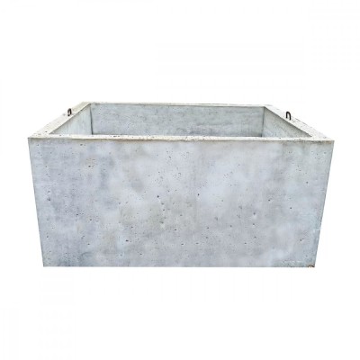 Camin rectangular armat din beton dimensiune interioara 150&amp;times;100 cm foto