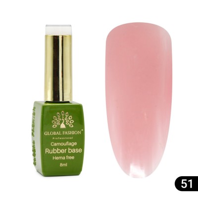 Bază de unghii Camouflage, fără Hema, 8 ml 51 foto