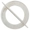 Brosă Perdea, Inel, MDF, Culoare Alb Aurie, 14 cm