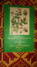 indreptar profilactic si terapeutic de medicina naturista 267pagini- Doru Laza foto