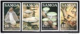 !!! RARR : SAMOA - CIUPERCI 1985 , 4 VALORI - NESTAMPILATE / FLORA