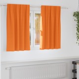 vidaXL Perdele 2 pcs Portocaliu intens 140 x 140 cm Poliester