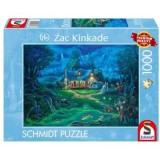 Puzzle 1000 piese, Casă b&acirc;ntuită, Schimdt