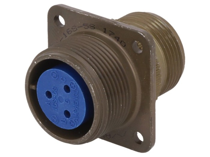 Conector circular 16S, 3 pini, mamă