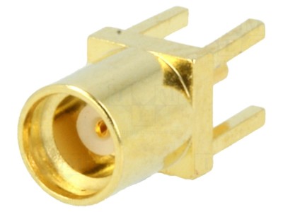Conector MMCX mamă drept THT foto