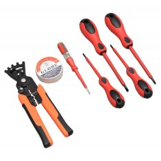 Trusa electrician, cu surubelnite si cleste multifunctional, 7 piese foto