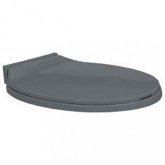 vidaXL Capac WC cu &icirc;nchidere silențioasă, gri, oval